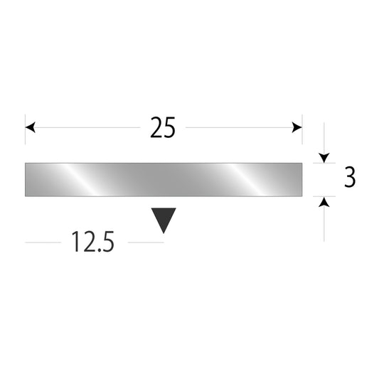 現場入不可 床見切 アルミ フラットバー 3×25-1000mm/2000mm メーカー直送 納期2~5営業日後発送(メーカー欠品の場合2週間) 床見切り材
