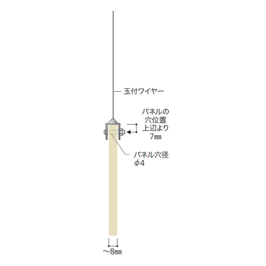 ディスプレイワイヤー スタンダードセット Eタイプ ボードアンカー取付型ロックセット 1本単位販売 個人宅発送不可