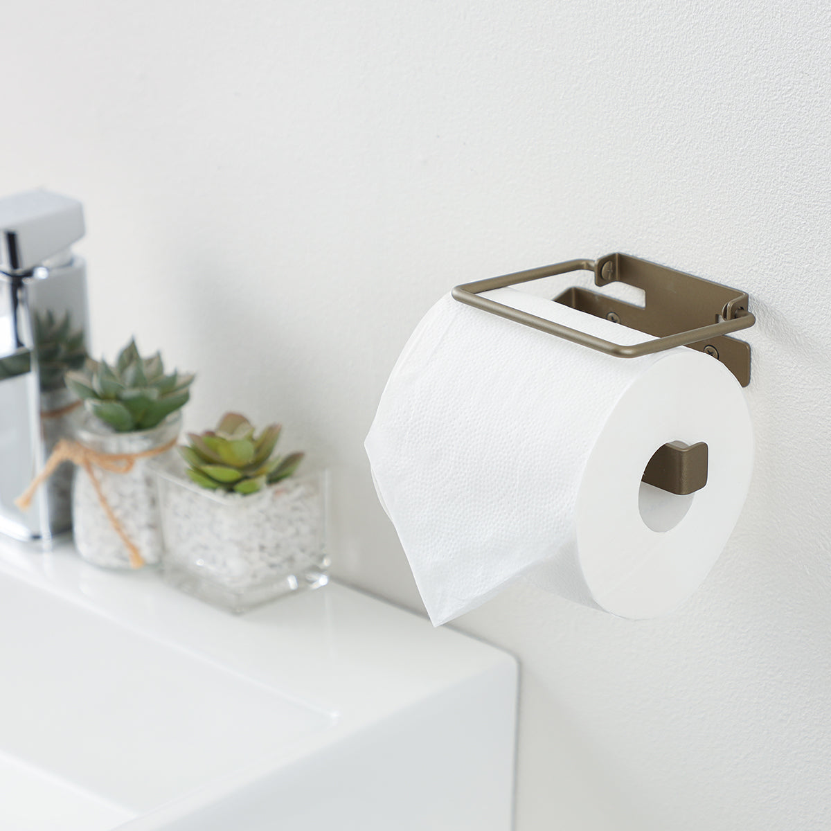 トイレットペーパーホルダー 押え付 アンティークゴールド 1個単位 紙巻器