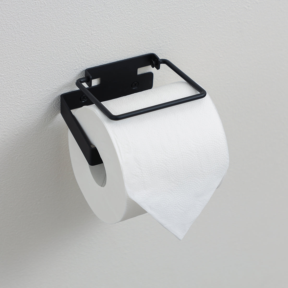 トイレットペーパーホルダー 押え付 ブラック 1個単位 紙巻器