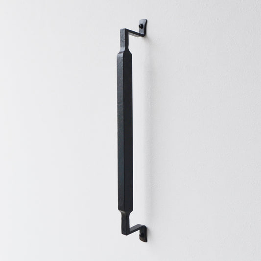 ロートアイアン ドアハンドル 角グリップ 1本単位 全長450mm 納期30営業日程度