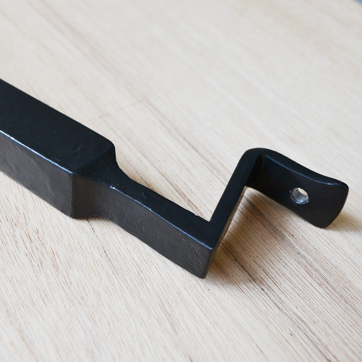 ロートアイアン ドアハンドル 角グリップ 1本単位 全長450mm 納期30営業日程度