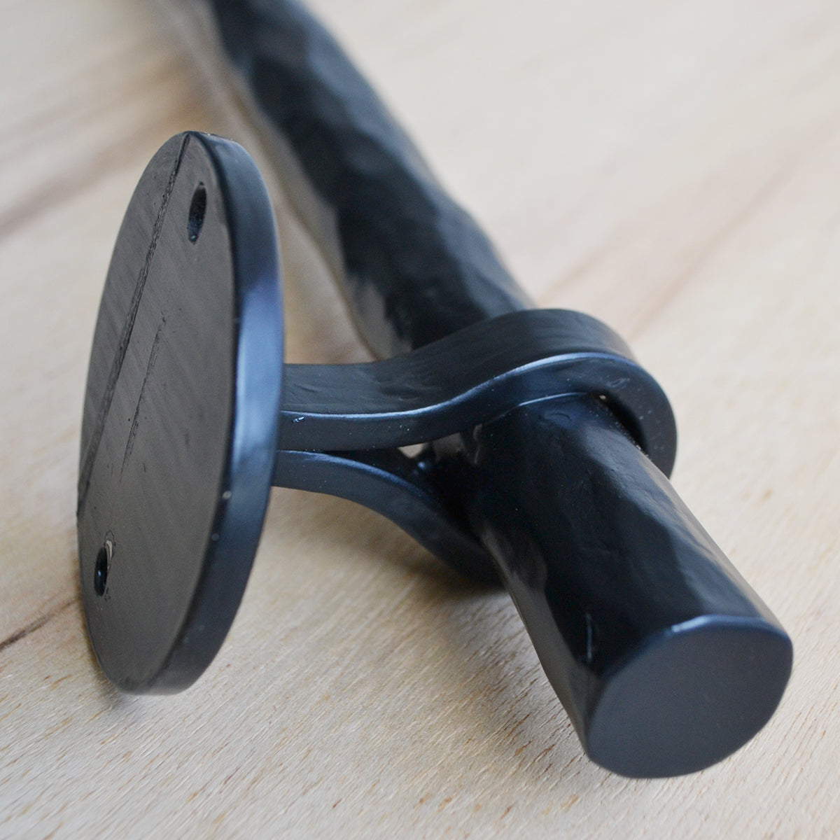 ロートアイアン ドアハンドル 丸グリップ 1本単位 全長450mm 納期30営業日程度