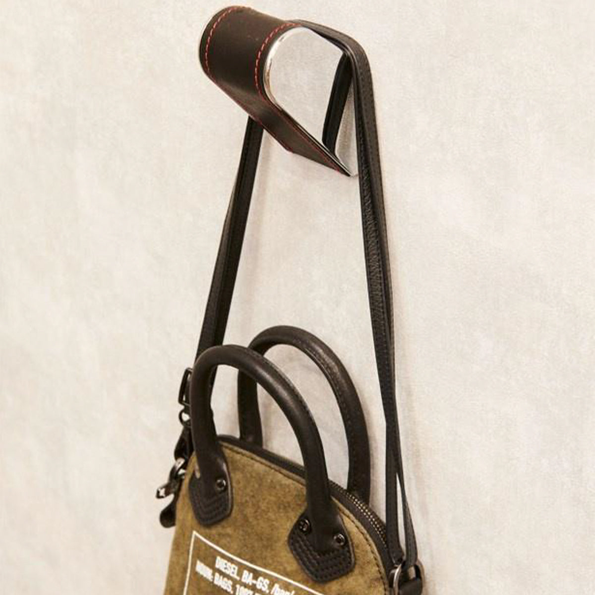 ワンポイント手摺 マノグリップ 本皮仕様(ビス付) (ナチュラルブラウン)