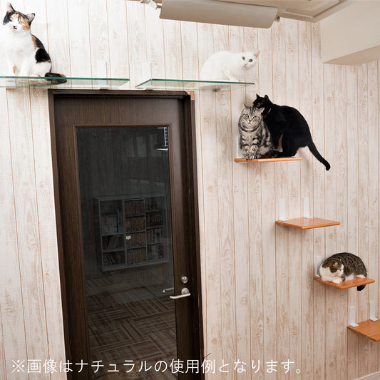 ニャンともウォーク 3点セット ガラス・棚板 (ホワイト)
