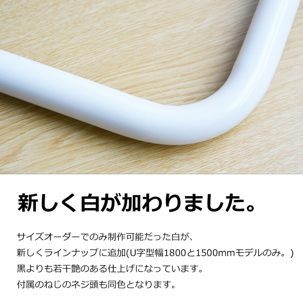 ハンガーパイプ白
