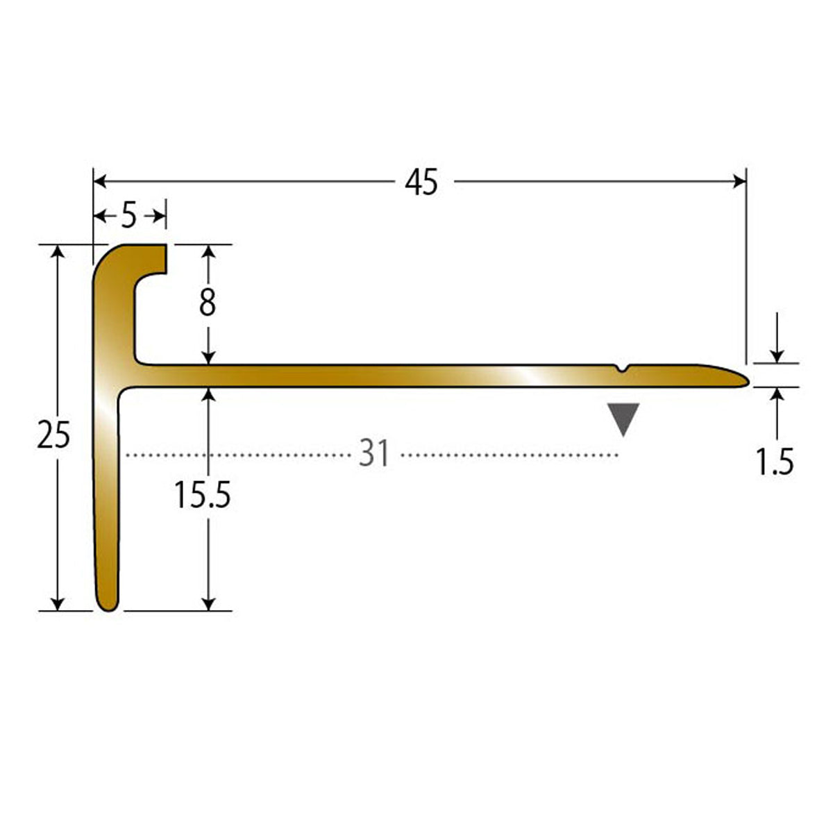 現場入不可 ノンスリップ 25×45mm アシステップ タイルカーペット・カーペット用 メーカー直送 納期10営業日後発送(メーカー欠品の場合3週間) 1本単位販売