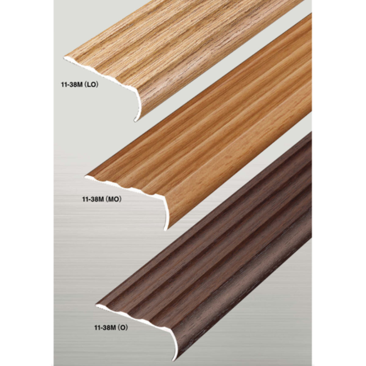 現場入不可 ノンスリップ 15×38mm 木目アシステップ ミディアムオーク 一般住宅用  メーカー直送 納期4〜7営業日後発送(メーカー欠品の場合2週間) 1本単位販売