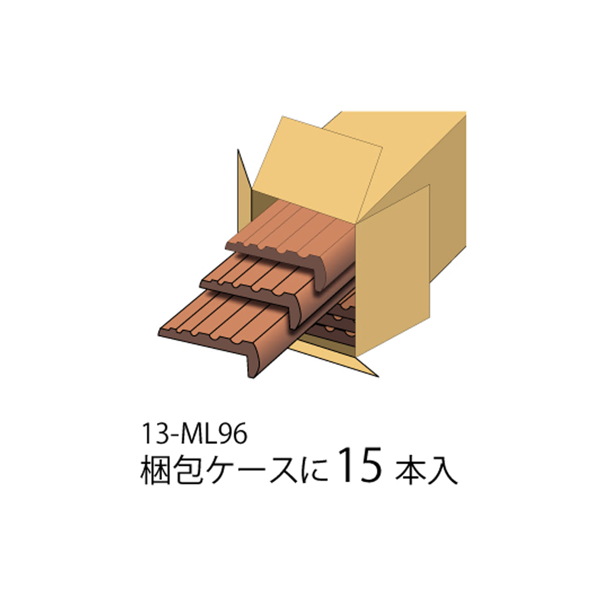 現場入不可 ノンスリップ 12×34×960mm 1ケース15本入 木テップ 住宅・素足用 メーカー直送 納期4〜7営業日後発送(メーカー欠品の場合2週間)