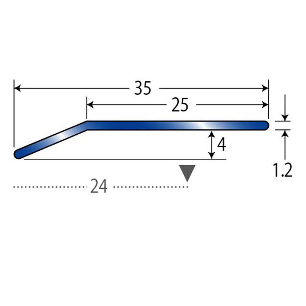 現場入不可 床見切 ステンレス(SUS304) 5.2×35-2000mm ヘの字押え メーカー直送 納期2～5営業日後発送(メーカー欠品の場合2週間) 床見切り材