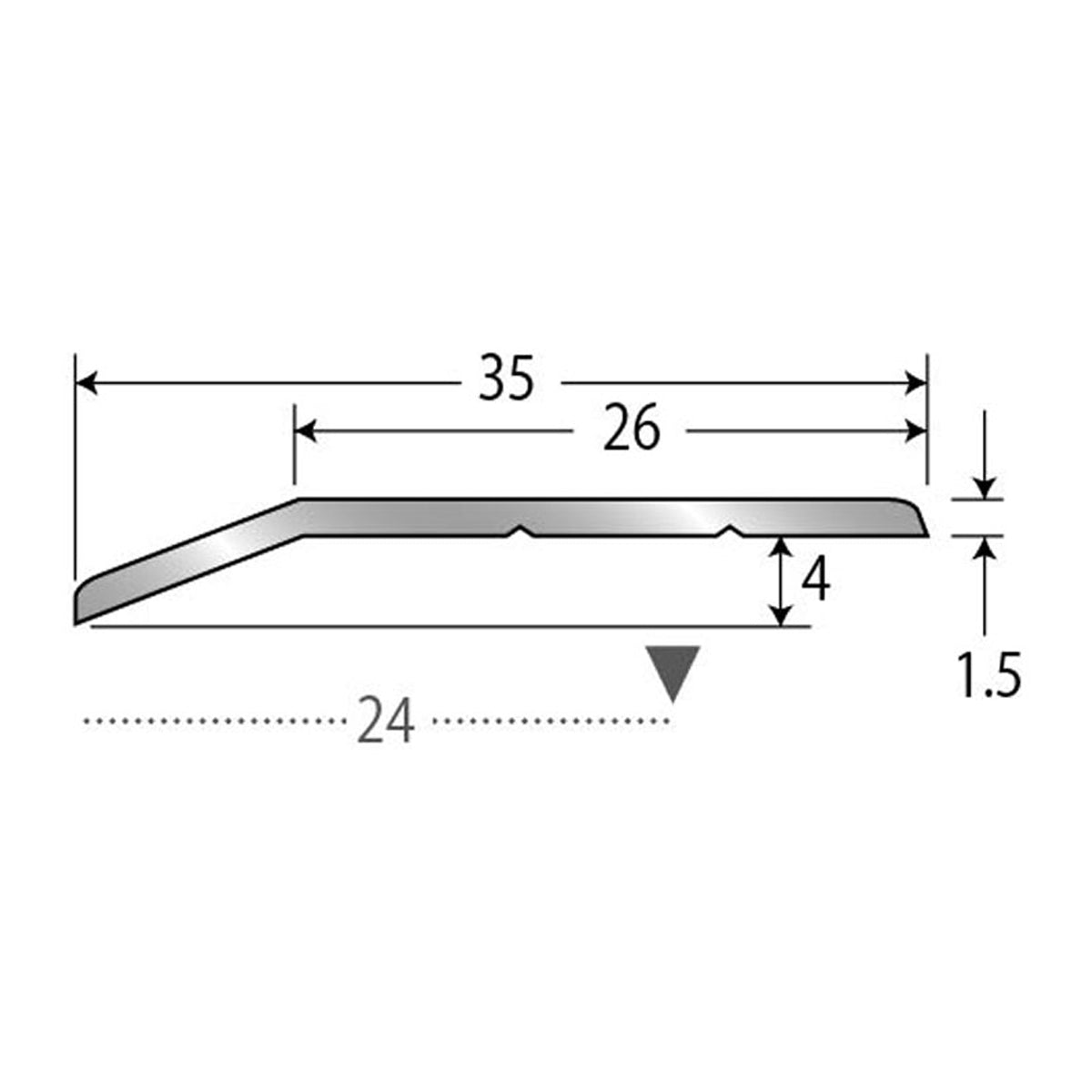 現場入不可 床見切 アルミ 5.5×35-2000mm ヘの字押え メーカー直送 納期2～5営業日後発送(メーカー欠品の場合2週間) 床見切り材