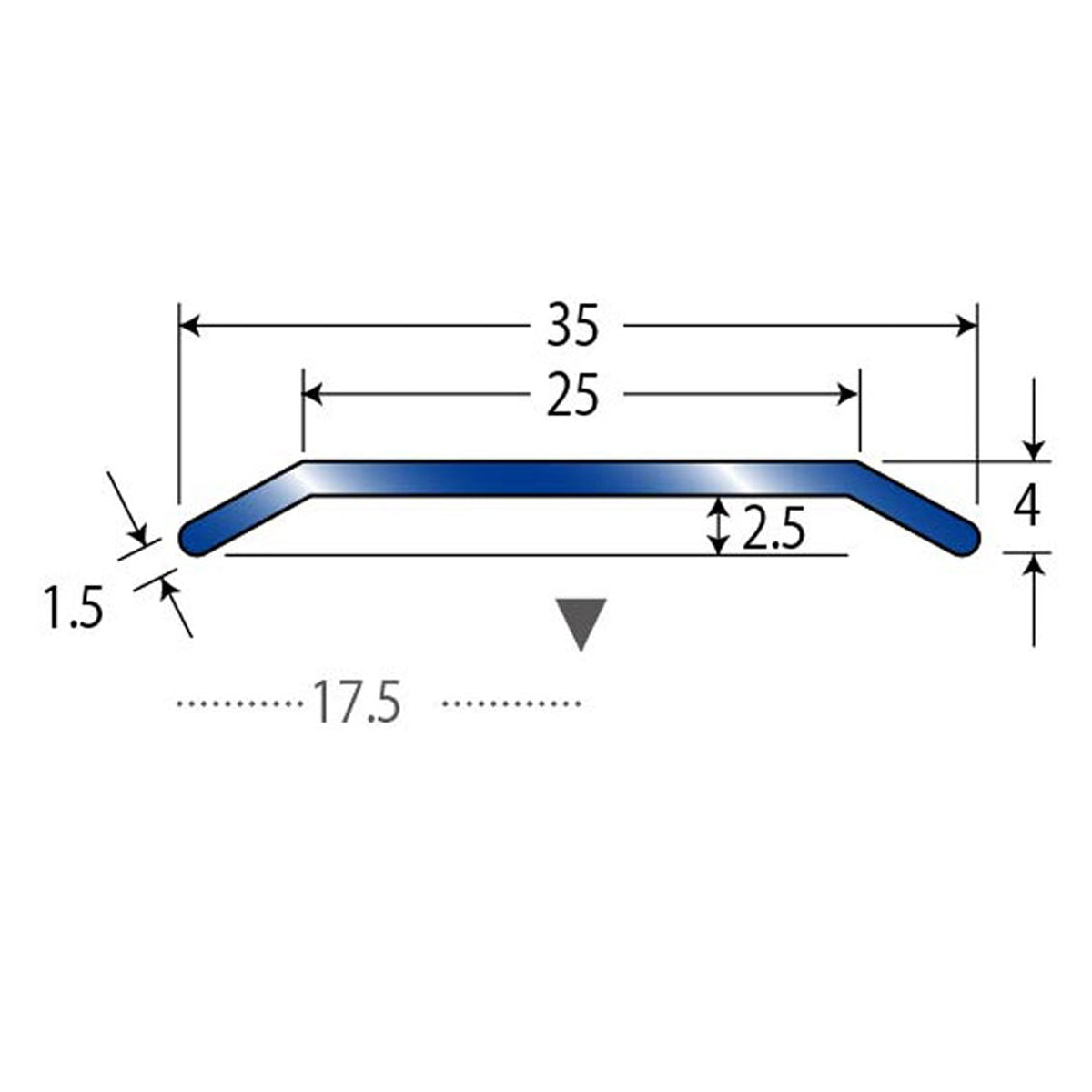 現場入不可 床見切 ステンレス 4×35-2000mm ハの字押え メーカー直送 納期2～5営業日後発送(メーカー欠品の場合2週間) 床見切り材