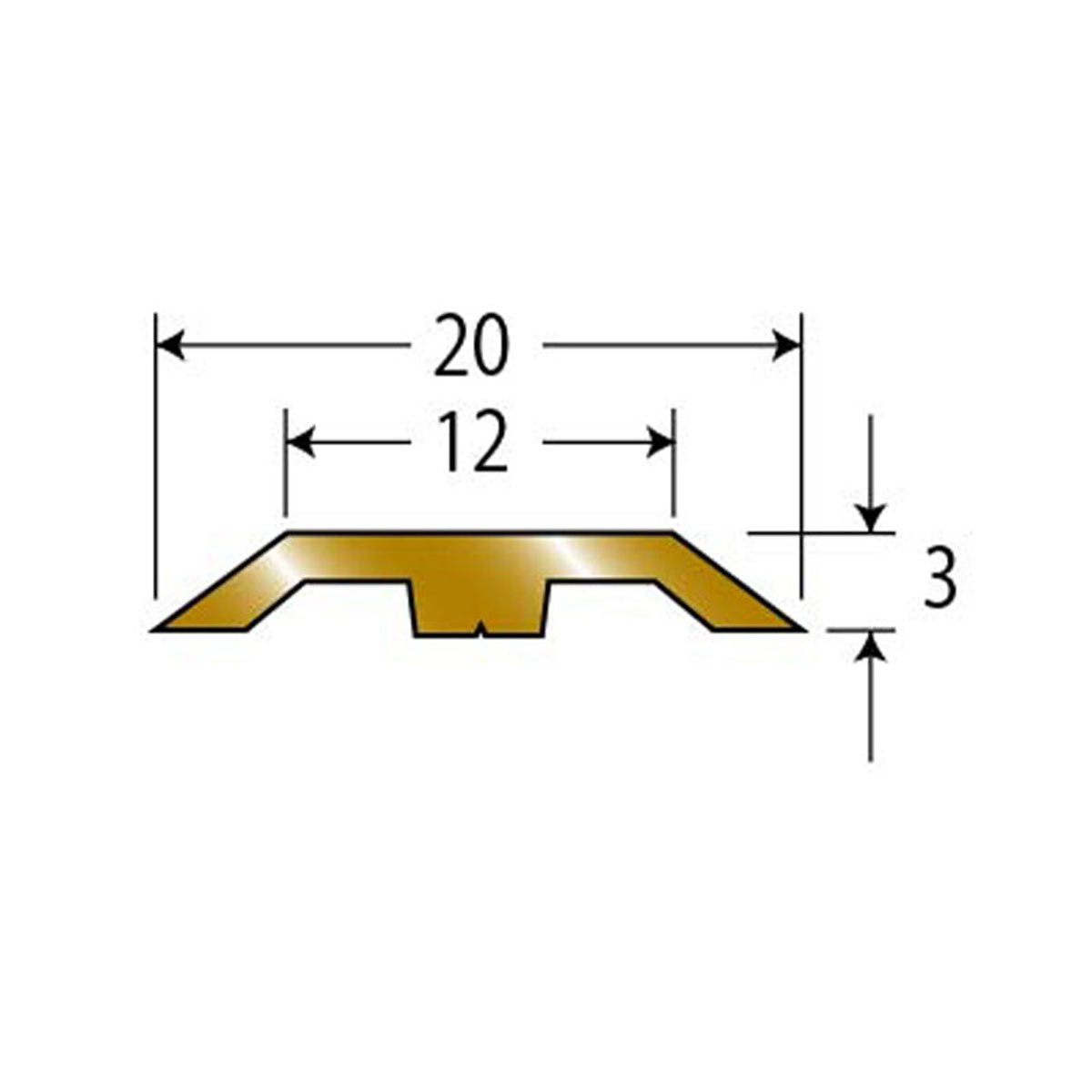 現場入不可 床見切 真鍮 【穴有り】 3×20-2000mm ハの字押え メーカー直送 納期4〜7営業日後発送(メーカー欠品の場合2週間) 床見切り材 ゴールド 真ちゅう