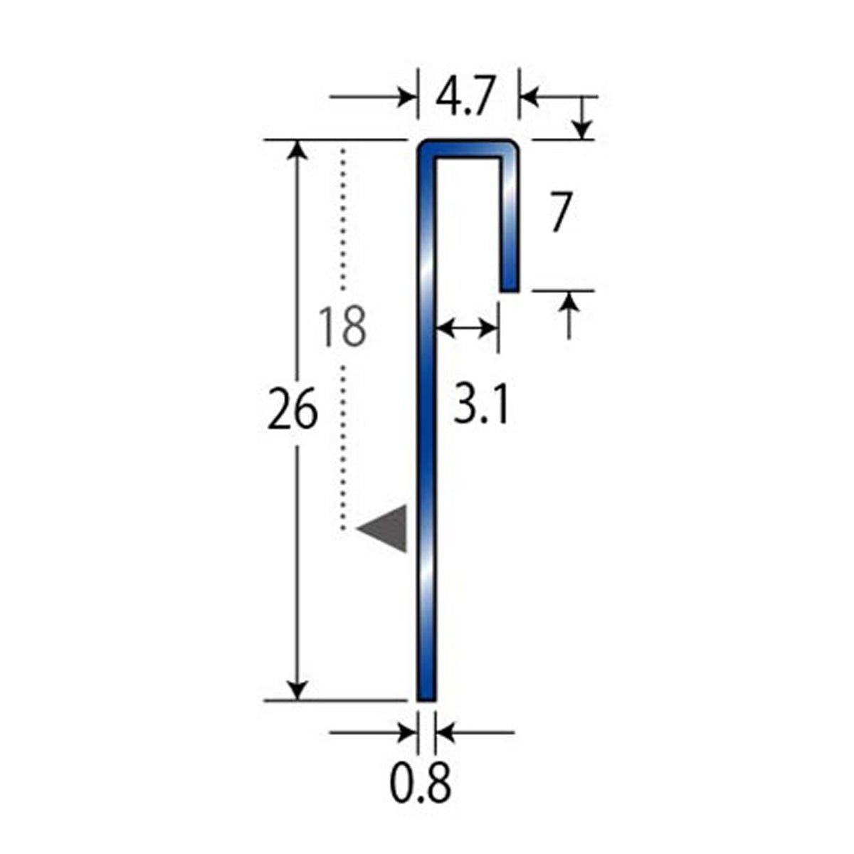 現場入不可 床見切 ステンレス 4.7×26-2000mm 巻上げ見切り メーカー直送 納期2～5営業日後発送(メーカー欠品の場合2週間) 床見切り材