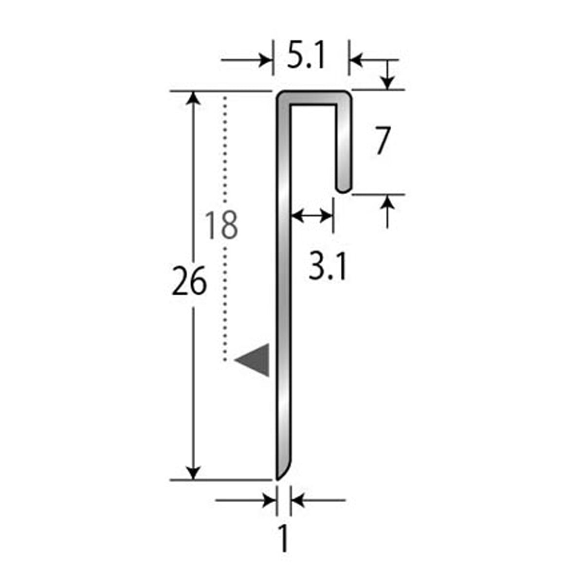 現場入不可 床見切 アルミ 5.1×26-1000mm/2000mm 巻上げ見切り 20-311S/20-311GBメーカー直送 納期2～5営業日後発送(メーカー欠品の場合2週間) 床見切り材