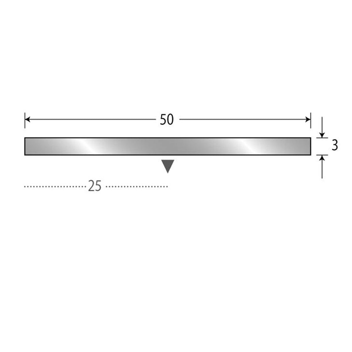 現場入不可 床見切 アルミ フラットバー 3×50-2000mm メーカー直送 納期2～5営業日後発送(メーカー欠品の場合2週間)  床見切り材