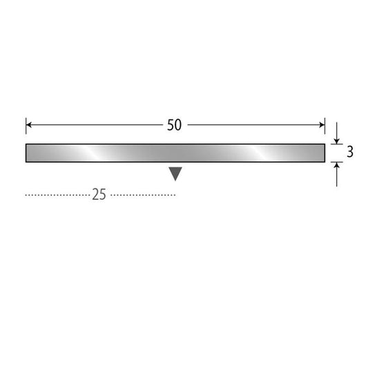 現場入不可 床見切 アルミ フラットバー 3×50-2000mm メーカー直送 納期2～5営業日後発送(メーカー欠品の場合2週間)  床見切り材