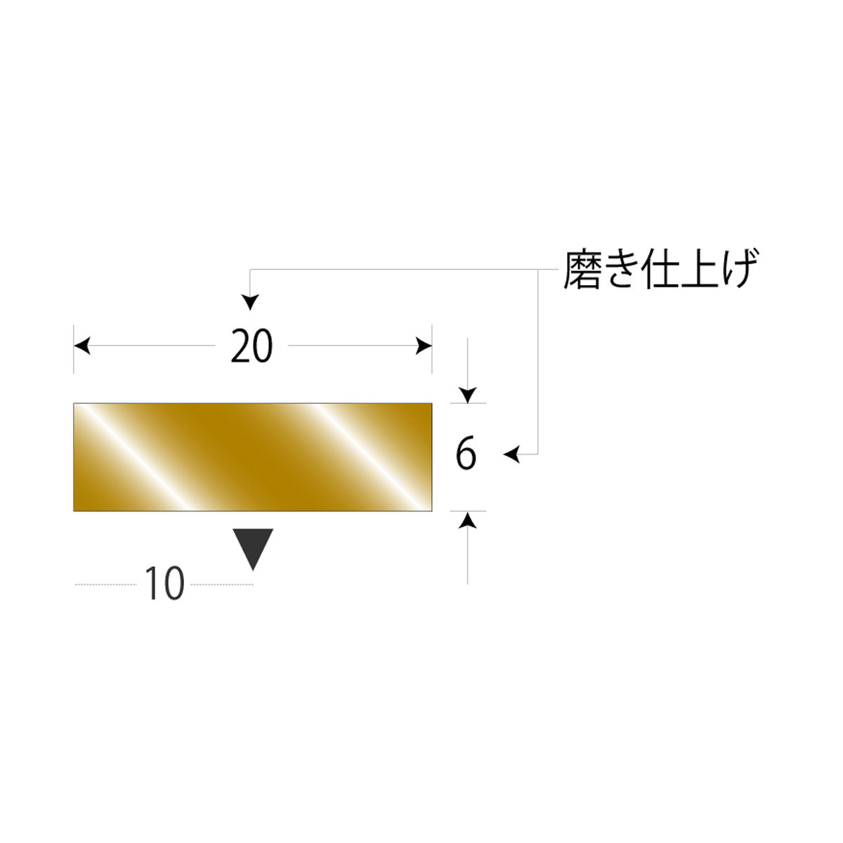 現場入不可 床見切 真鍮 【穴有り】 フラットバー 6×20-2000mm メーカー直送 納期10営業日後発送(メーカー欠品の場合3週間)  床見切り材 真ちゅう
