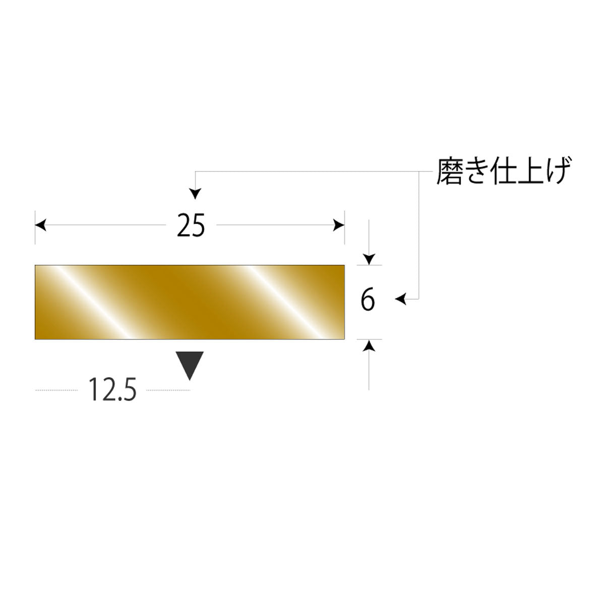 現場入不可 床見切 真鍮 【穴有り】 フラットバー 6×25-2000mm メーカー直送 納期10営業日後発送(メーカー欠品の場合3週間)  床見切り材 真ちゅう