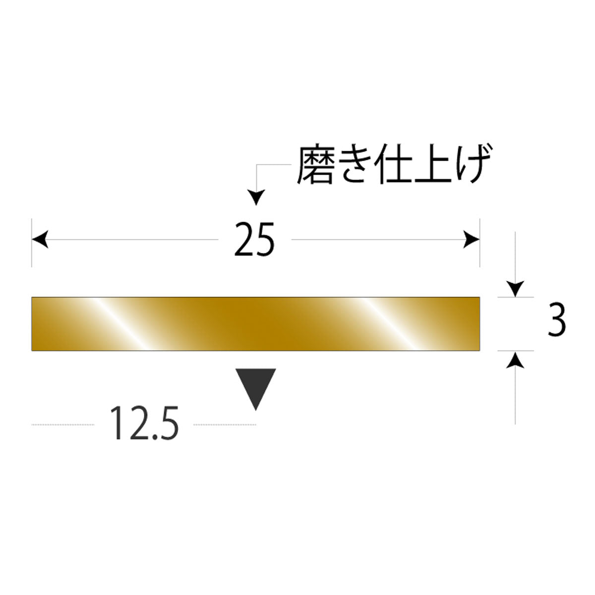 現場入不可 床見切 真鍮 【穴有り】 フラットバー 3×25-2000mm メーカー直送 納期10営業日後発送(メーカー欠品の場合3週間)  床見切り材 真ちゅう