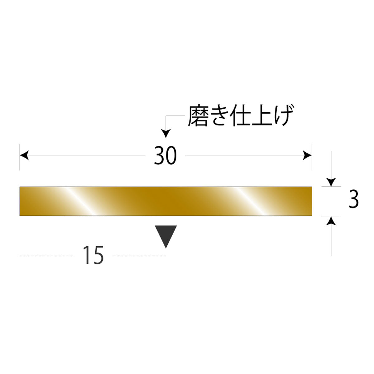 現場入不可 床見切 真鍮 【穴有り】 フラットバー 3×30-2000mm メーカー直送 納期10営業日後発送(メーカー欠品の場合3週間)  床見切り材 真ちゅう
