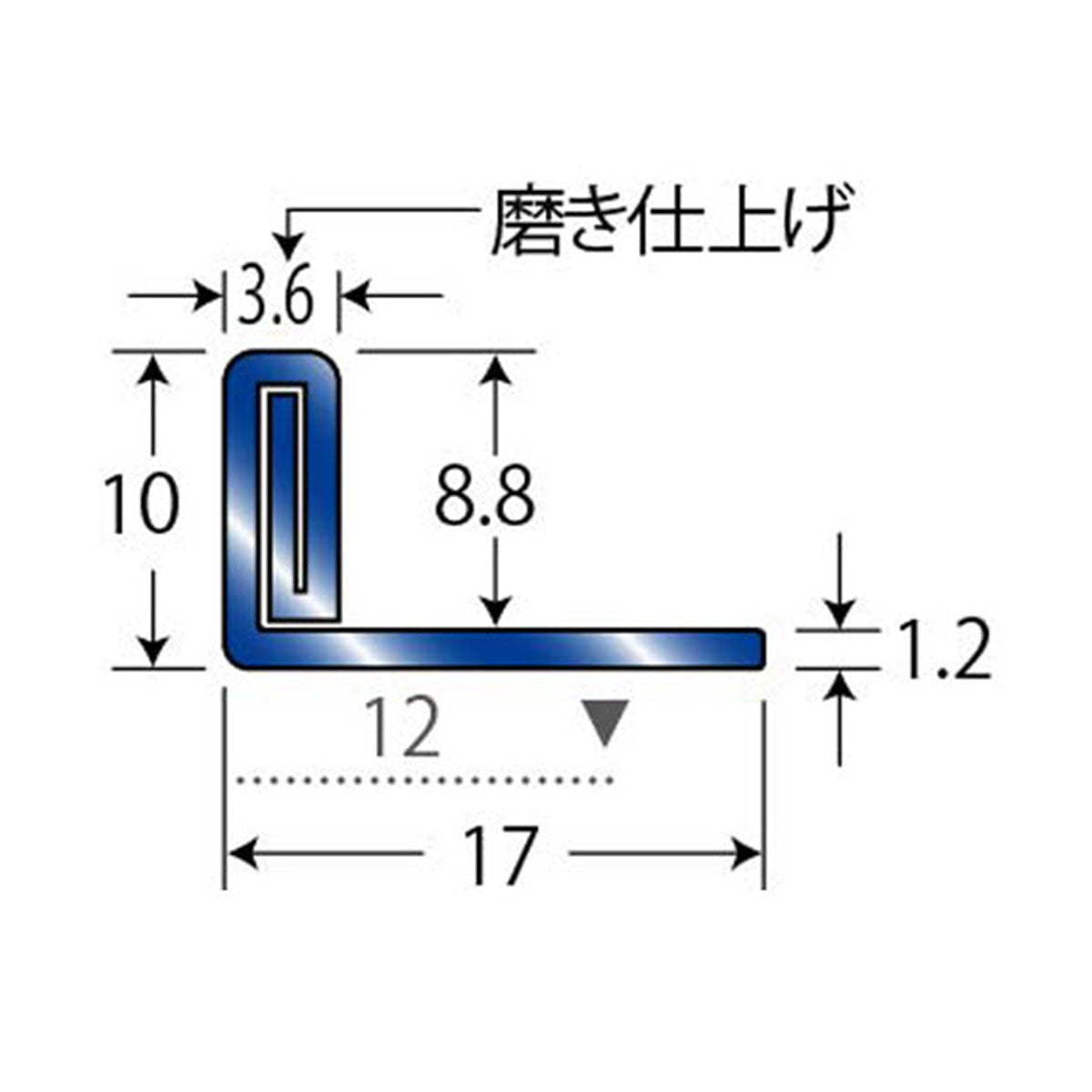 現場入不可 床見切 ステンレス 10×17-2000mm フロアジョイナー 20-6510 メーカー直送 納期10営業日後発送(メーカー欠品の場合3週間) 床見切り材