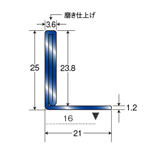 現場入不可 床見切 ステンレス 25×21-2000mm フロアジョイナー アール用切込み加工品 メーカー直送 納期4〜7営業日後発送(メーカー欠品の場合2週間) 床見切り材