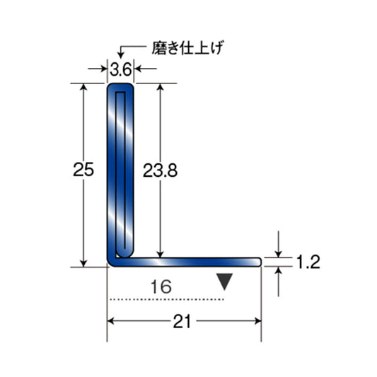 現場入不可 床見切 ステンレス 25×21-2000mm フロアジョイナー 20-6525 メーカー直送 納期4〜7営業日後発送(メーカー欠品の場合2週間) 床見切り材