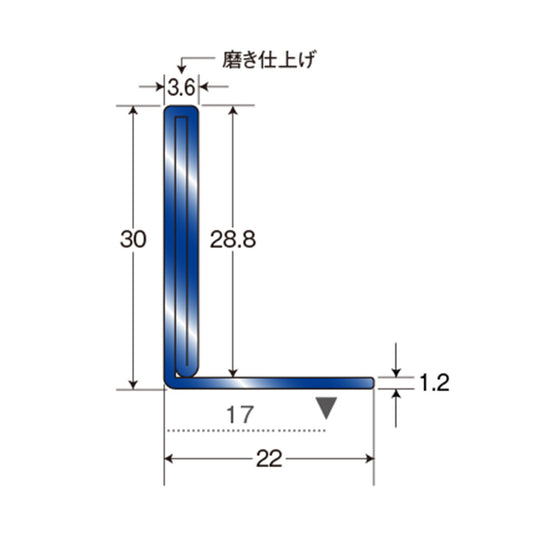 現場入不可 床見切 ステンレス 30×22-2000mm フロアジョイナー アール用切込み加工品 メーカー直送 納期4〜7営業日後発送(メーカー欠品の場合2週間) 床見切り材