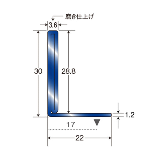 現場入不可 床見切 ステンレス 30×22-2000mm フロアジョイナー 20-6530 メーカー直送 納期4〜7営業日後発送(メーカー欠品の場合2週間) 床見切り材