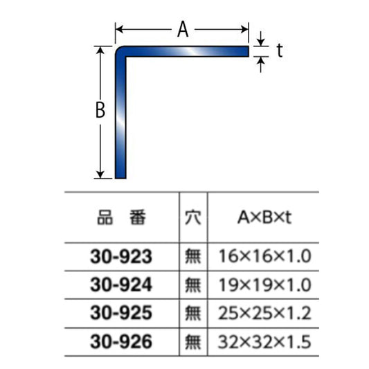 現場入不可 床見切 ステンレス 【穴無し】 32×32-2000mm アングル 20-926 メーカー直送 納期2～5営業日後発送(メーカー欠品の場合3週間) 床見切り材