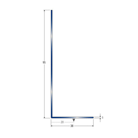 現場入不可 床見切 ステンレス OAフロア金物 【穴有り】 95×38-2000mm メーカー直送 納期4〜7営業日後発送(メーカー欠品の場合2週間) 床見切り材