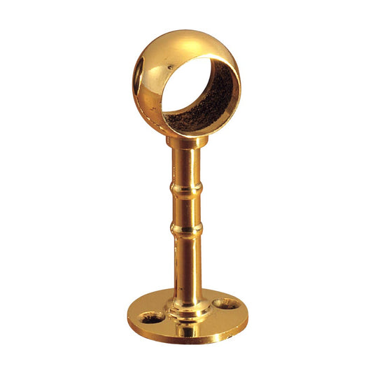 現場入不可 真ちゅう 首長ブラケット 通し パイプ外径φ9.5～32mm用 メーカー直送 納期4～7営業日後発送(メーカー欠品の場合2週間) 一個単位販売