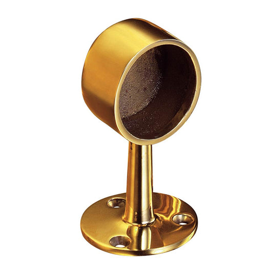 現場入不可 真ちゅう フラットブラケット 片 パイプ外径φ25～50mm用 メーカー直送 納期4～7営業日後発送(メーカー欠品の場合2週間) 一個単位販売