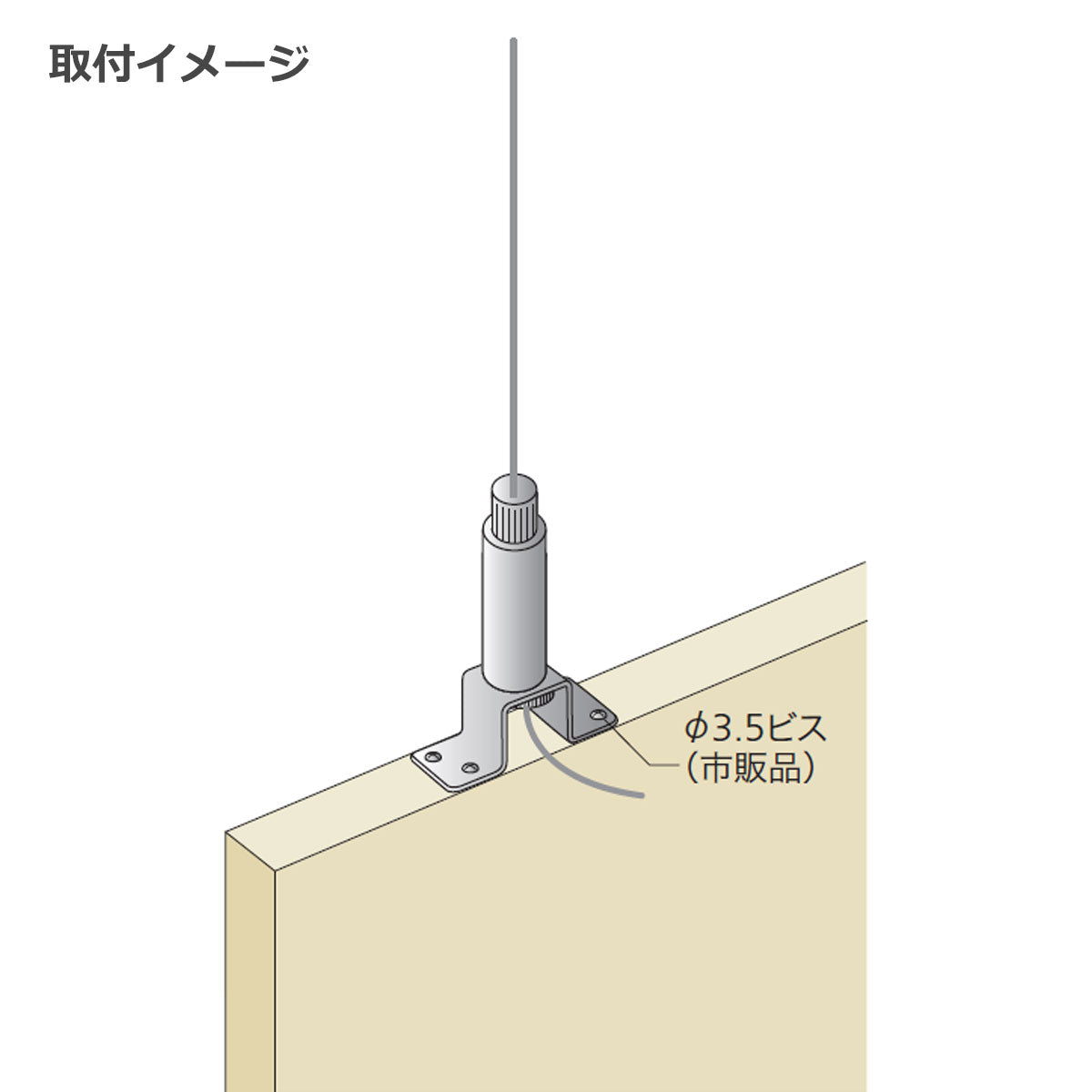 ディスプレイワイヤー スタンダードセット A/AGタイプ 埋め込み型ロックセット 1本単位販売 個人宅発送不可