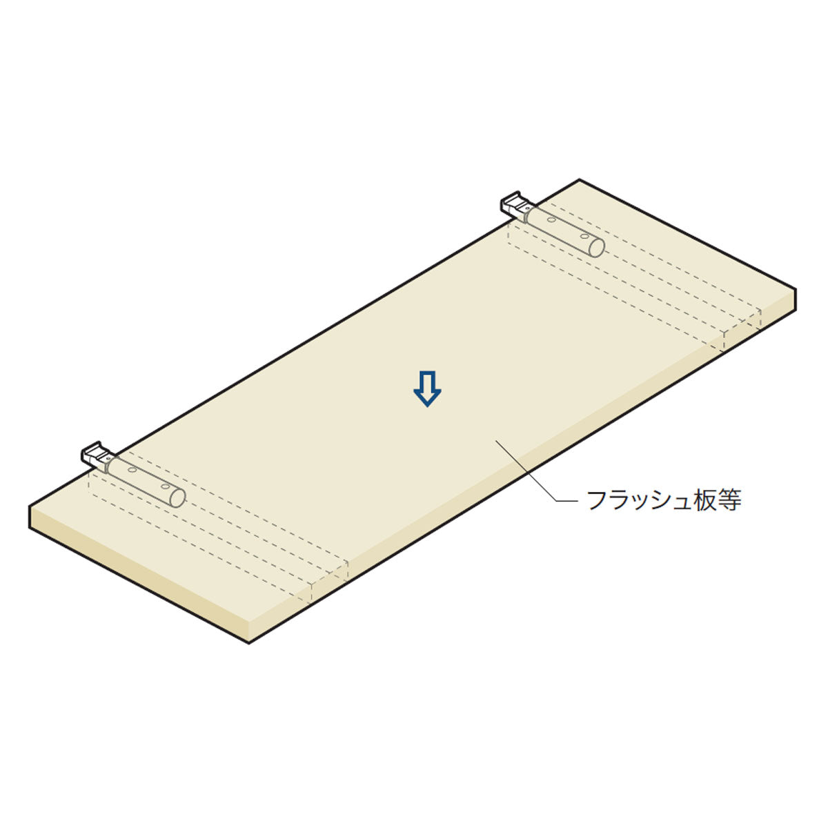 ウォールレールアクセサリー 木棚用差し込み金具 1袋2本入 個人宅発送不可 BR-IB