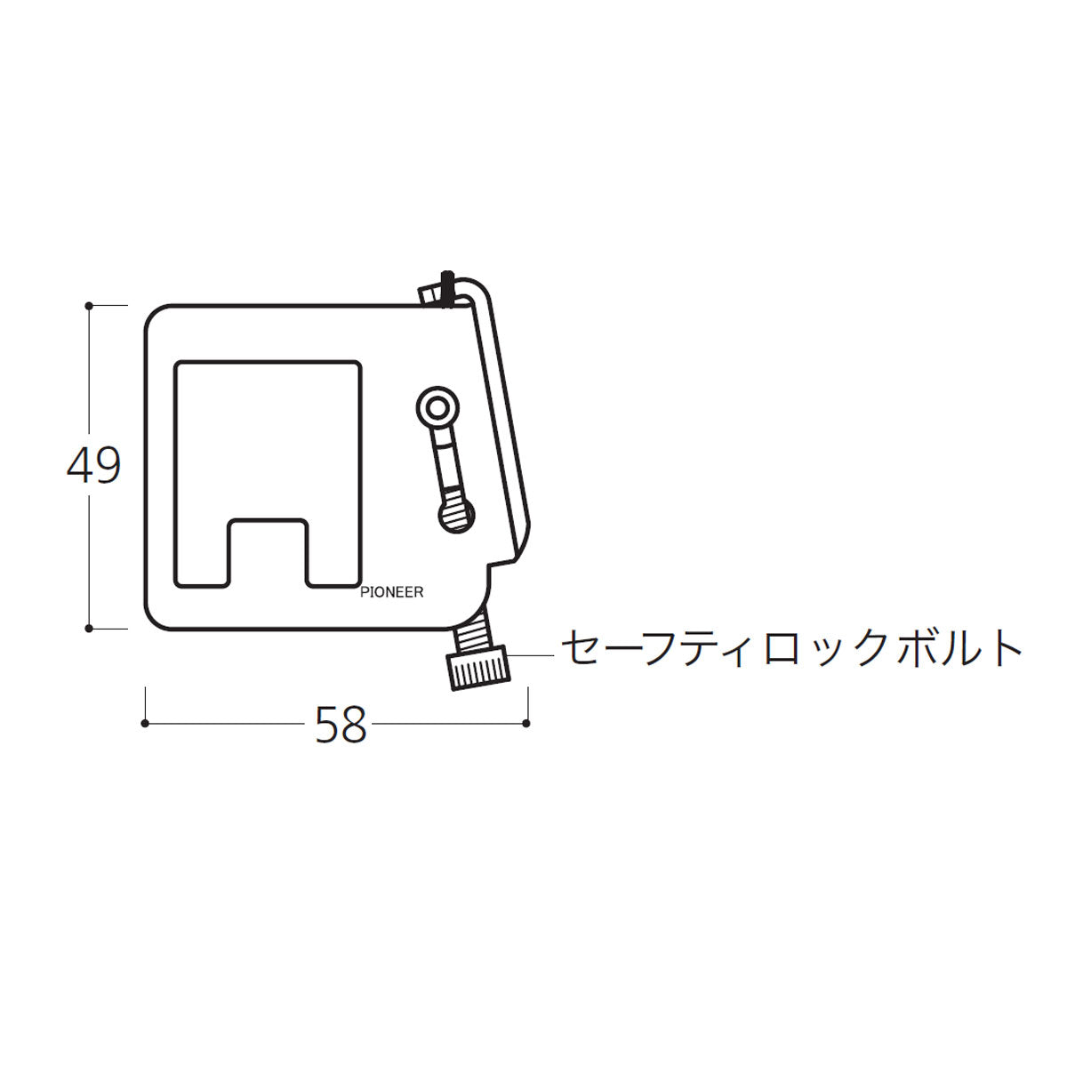シーリングバー ボルトキャッチ 3分/M10全ネジ用 1個単位販売 個人宅発送不可 CBH-HF