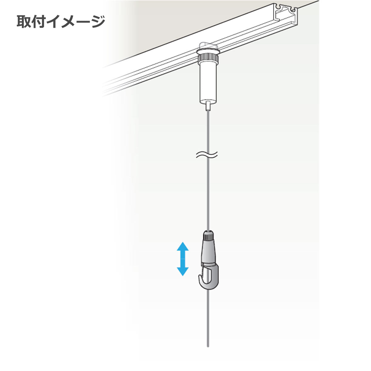 ピクチャーレール 中量用 ロックフック ピンガード付き 1個単位販売 個人宅発送不可 DPR-02