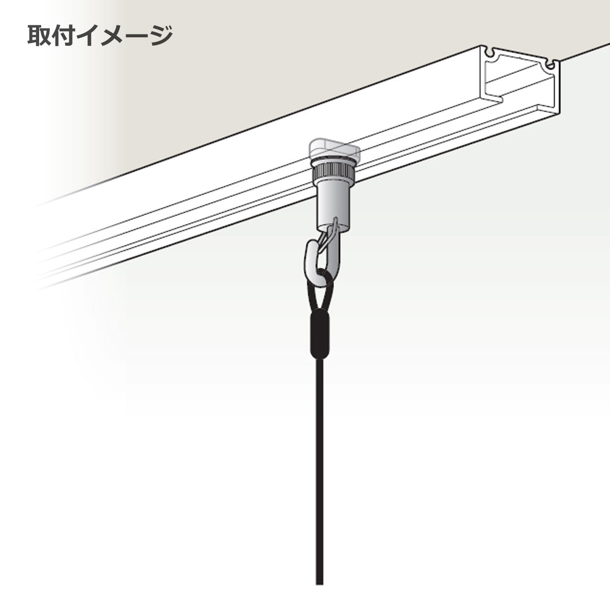 ピクチャーレール 中量用 レールフック ピンガード付き 1個単位販売 個人宅発送不可 DPR-10B