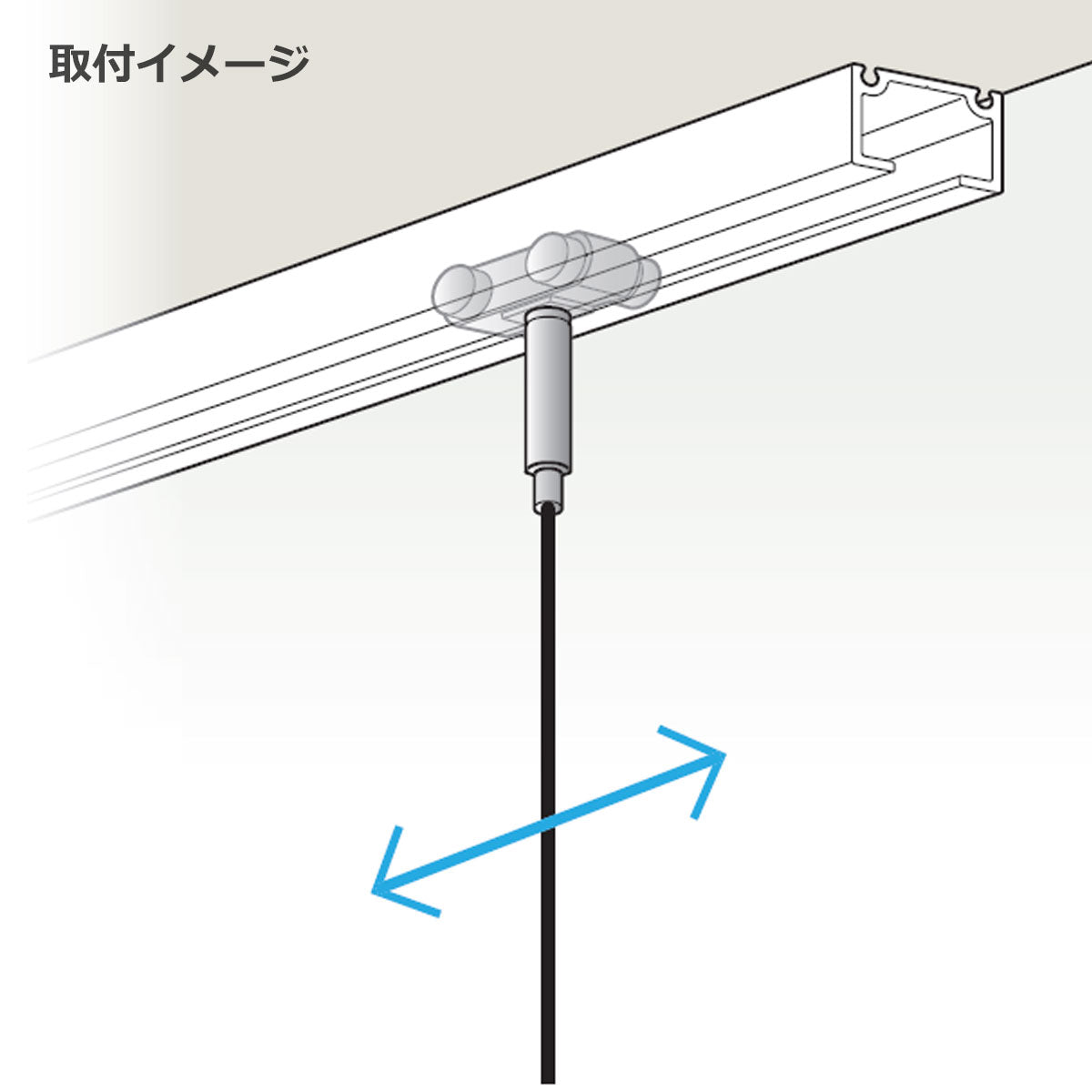 ピクチャーレール 中量用 レールロック 先付けタイプ 1個単位販売 個人宅発送不可 DPR-F1