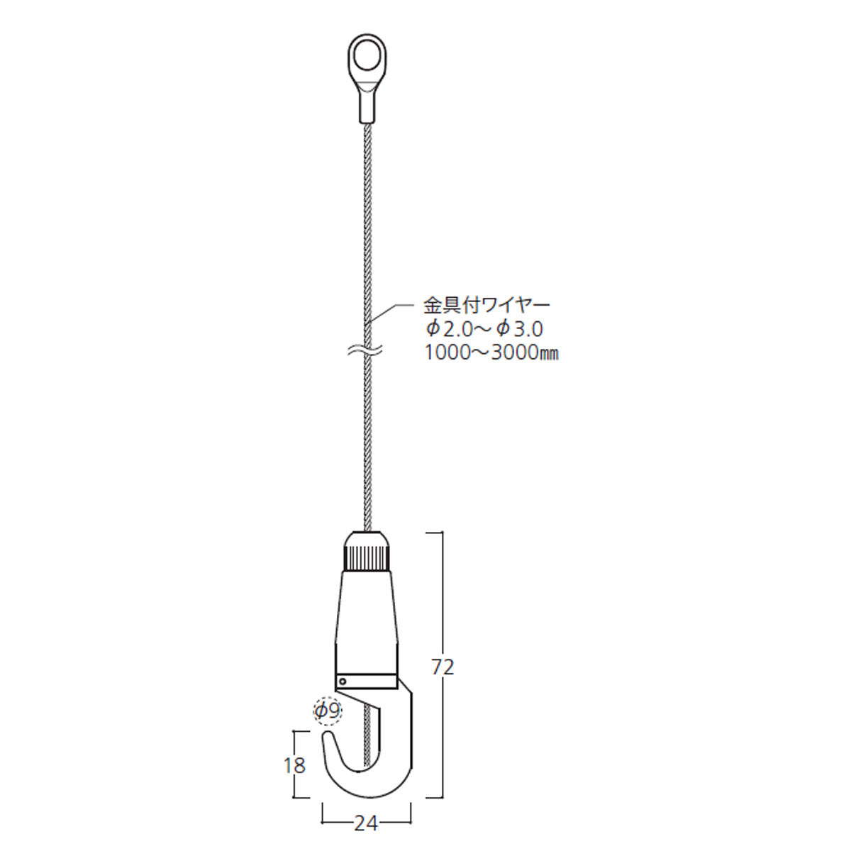 ピクチャーハンガーセット 耐荷重～40kg/~50kg/～70kg 1本単位販売 個人宅発送不可 DPR-KA