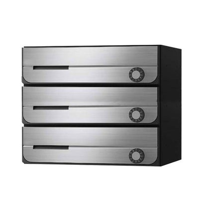 ナスタ ポスト KS-MB4002PU-3L-S 3戸用 NASTA 個人宅配送不可】ポスト W360×H120 前入前出 上開き 屋内タイプ 戸数3