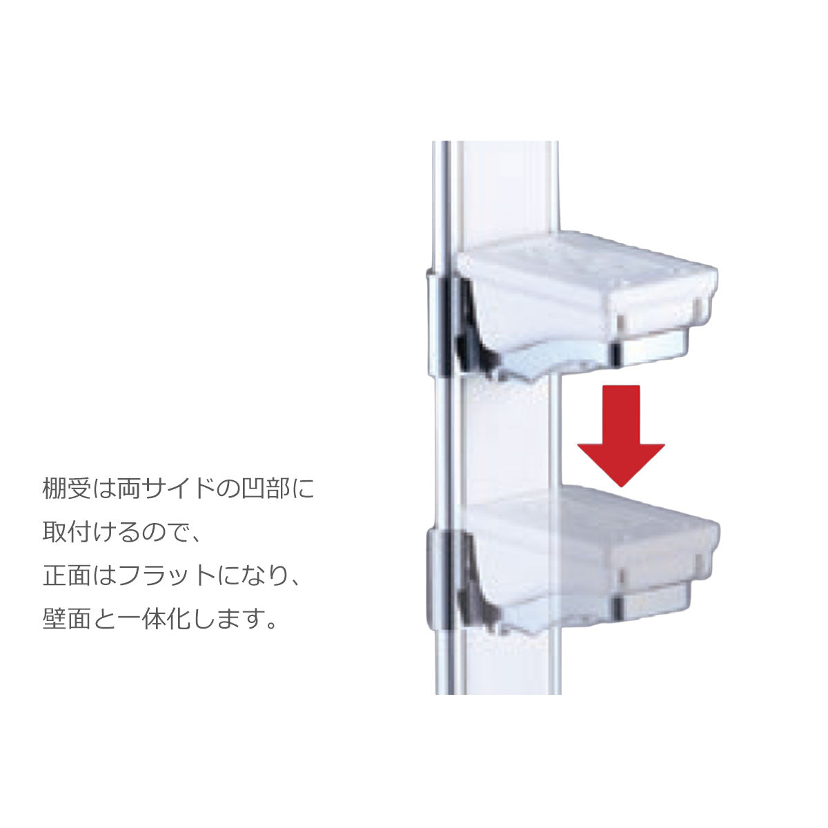 フラッシュ棚受 1個単位販売 棚柱別売 納期4～5営業日後発送 SPG