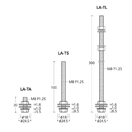 ピクチャーレール用 天井吊棒 S/L 30mm幅レール用(GR-1/LR-2AN) 1本単位販売 個人宅発送不可 LA-T