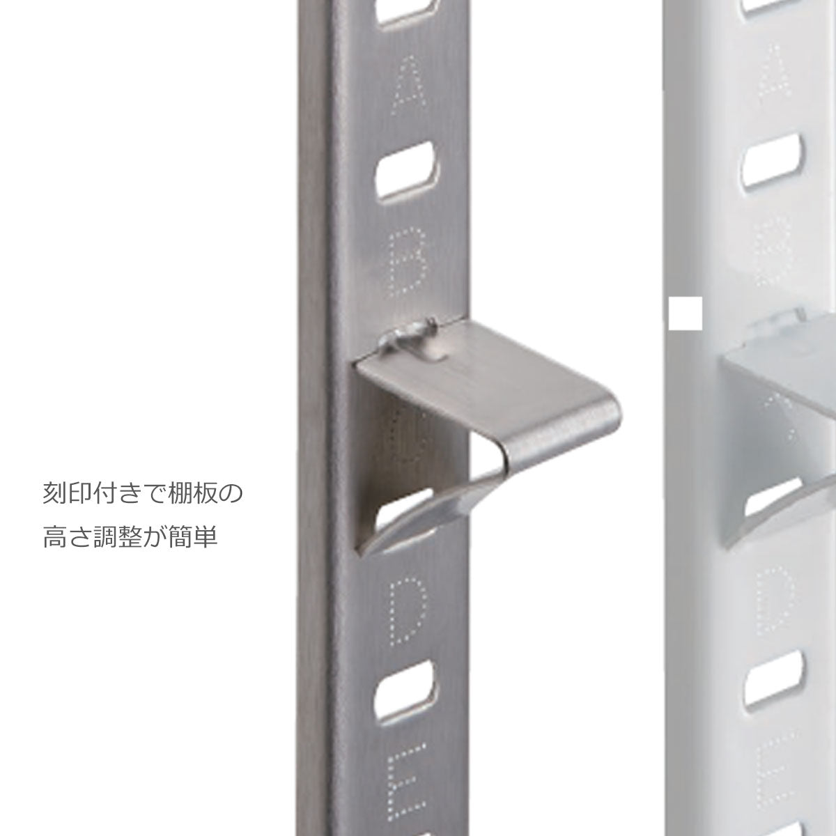 SUS棚柱 606～2424mm 安全荷重30kg 1本単位販売 棚受別売 納期4～5営業日後発送 SPG