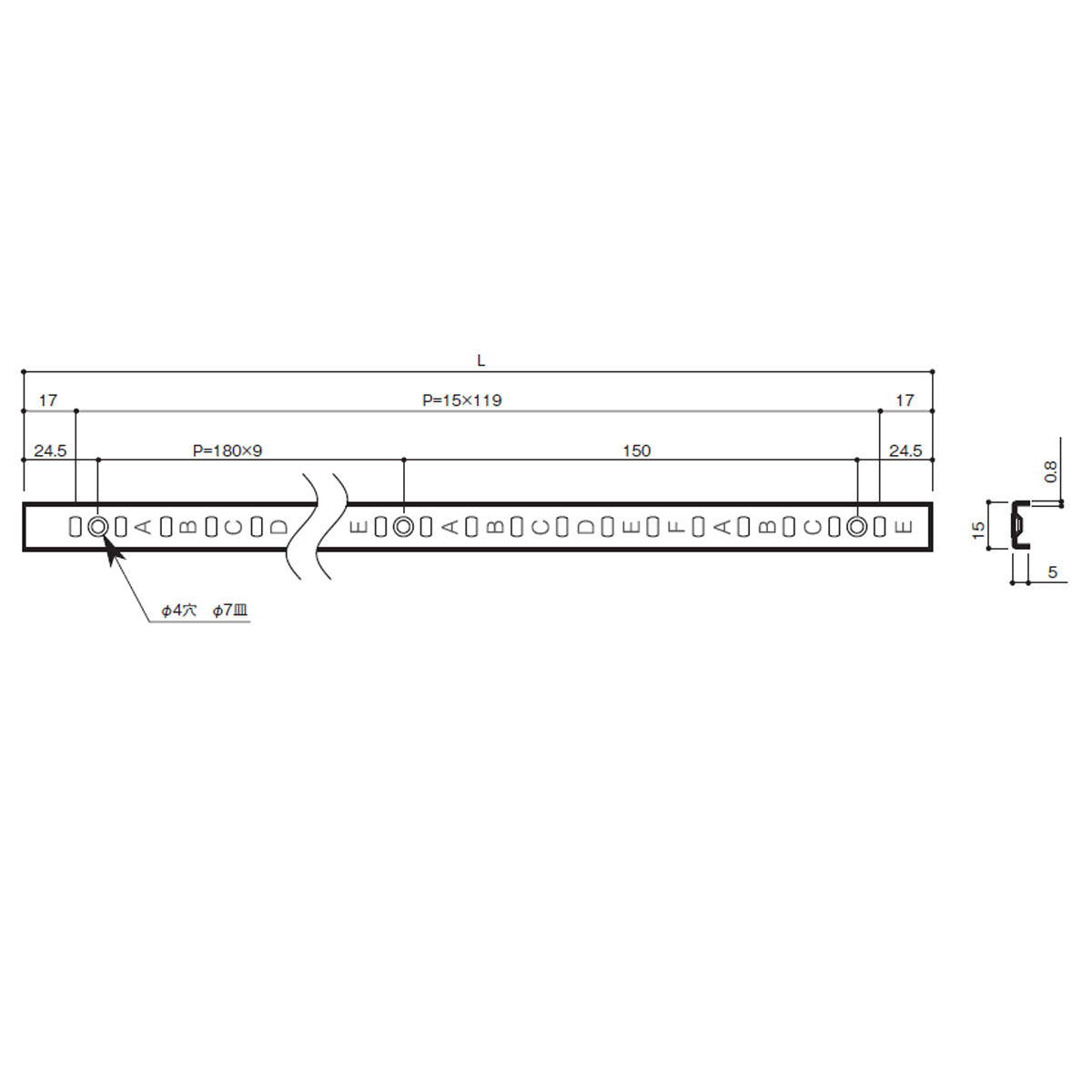 SUS棚柱 606～2424mm 安全荷重30kg 1本単位販売 棚受別売 納期4～5営業日後発送 SPG