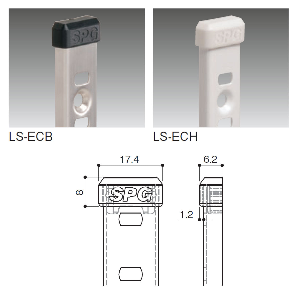 SUS棚柱用 エンドキャップ 1個単位販売 棚受別売 納期4～5営業日後発送 SPG
