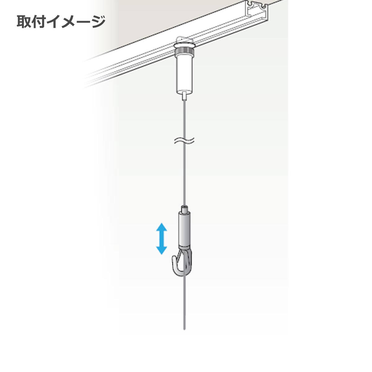 ピクチャーレール 軽量用 ロックフック ピンガード付 1個単位販売 個人宅発送不可 MH-M4B