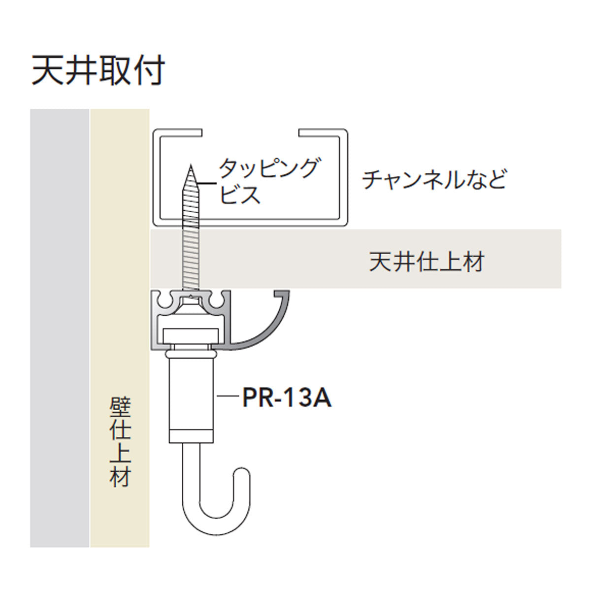ピクチャーレール 軽量用 両側ガイド付きレール 耐荷重15kg 1本単位販売 個人宅発送不可 PR-1N
