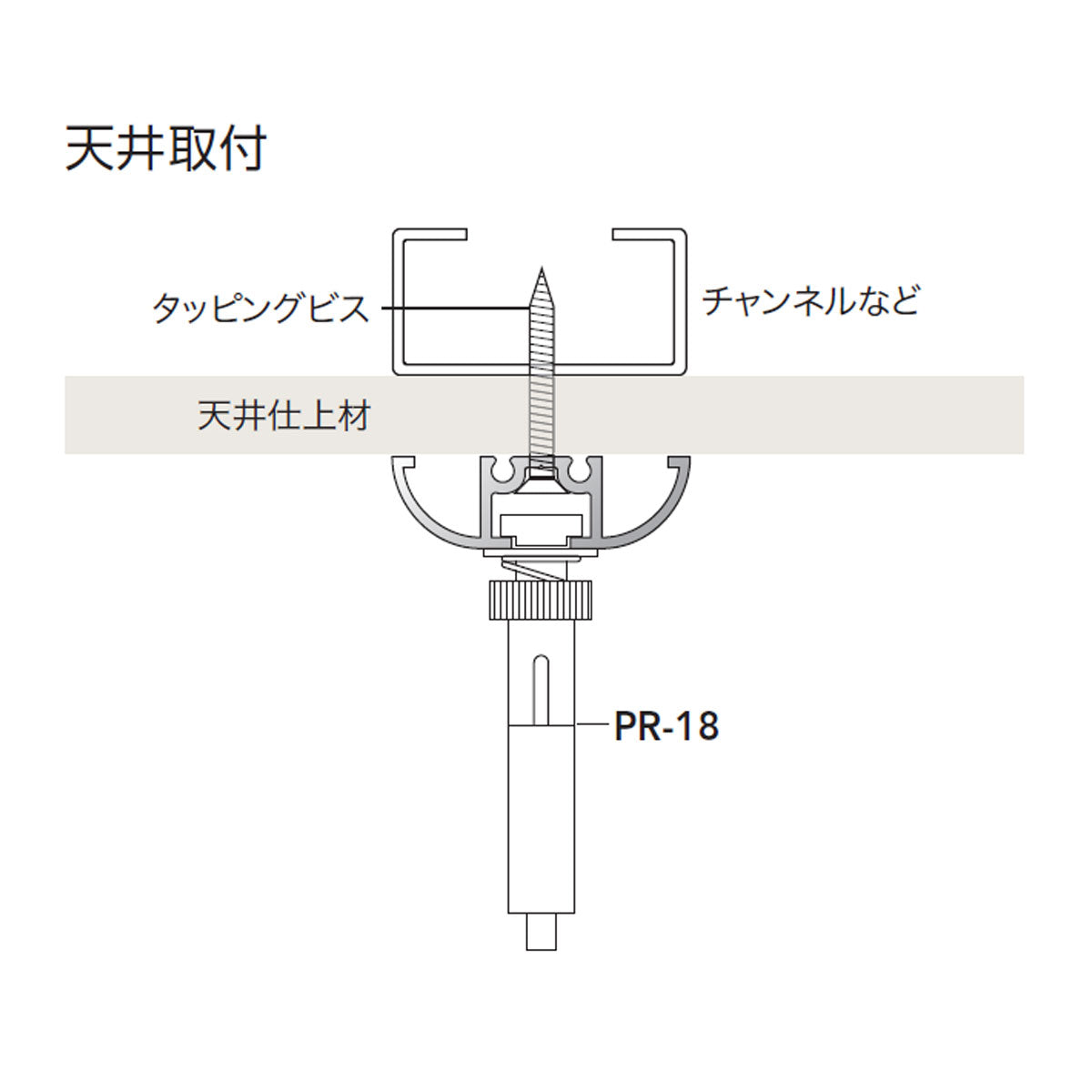 ピクチャーレール 軽量用 両側アール付きレール 耐荷重15kg 1本単位販売 個人宅発送不可 PA-2N